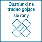 Opatrunki na trudnogojące się rany