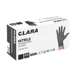 CLARA INTCO rękawice nitrylowe bezpudrowe czarne (100 szt.) - rozm. XL