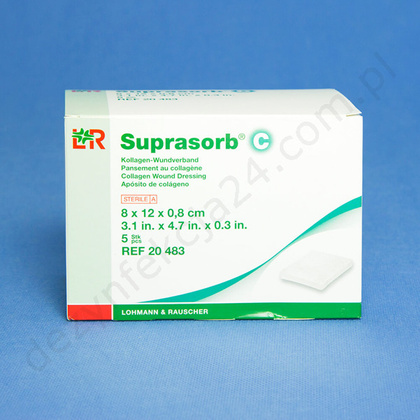 SUPRASORB C 6 x 8 x 0,8 cm. Opatrunek kolagenowy (5 szt.)