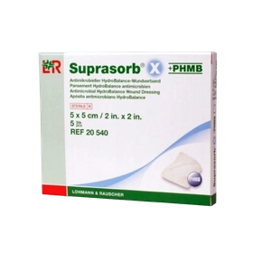 SUPRASORB X + PHMB 5 x 5 cm. (5 szt.)