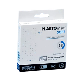 Plaster z opatrunkiem Plastomed Soft 8 cm x 1 m