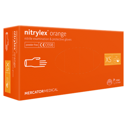 NITRYLEX ORANGE Rękawice nitrylowe bezpudrowe (100 szt.)