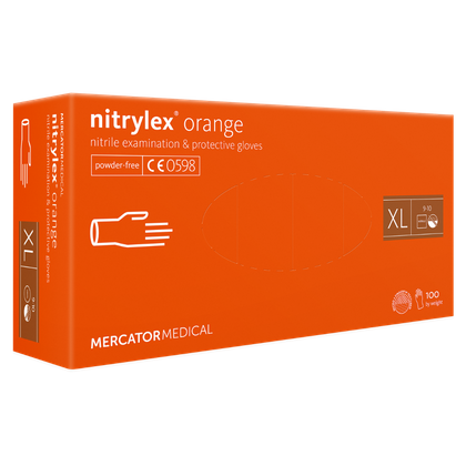 NITRYLEX ORANGE Rękawice nitrylowe bezpudrowe (100 szt.)