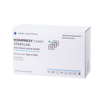 Kompresy gazowe 17. nitkowe 8. warst. 5 x 5 cm (op. 100 x 3 szt.) sterylne - Intra Med