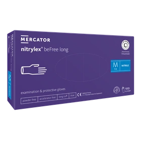 NITRYLEX BEFREE LONG - Rękawice nitrylowe bezpudrowe (100 szt.)