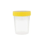 Pojemnik do moczu 100 ml. STERYLNY, nakrętka <ŻÓŁTA> (1 szt.) - Bene (100-120 ml)