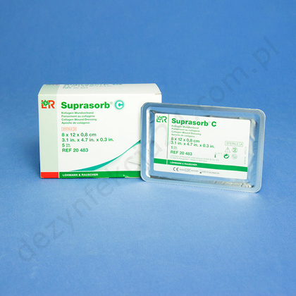 SUPRASORB C 6 x 8 x 0,8 cm. Opatrunek kolagenowy (5 szt.)