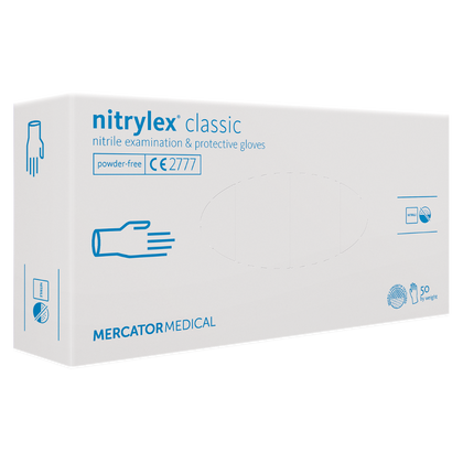 NITRYLEX CLASSIC - Rękawice nitrylowe bezpudrowe WHITE (100 szt.)