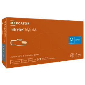 NITRYLEX HIGH RISK pomarańczowe rękawice nitrylowe (100 szt.)