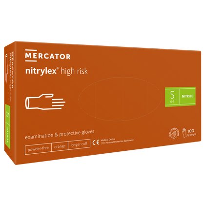 NITRYLEX HIGH RISK pomarańczowe rękawice nitrylowe (100 szt.)